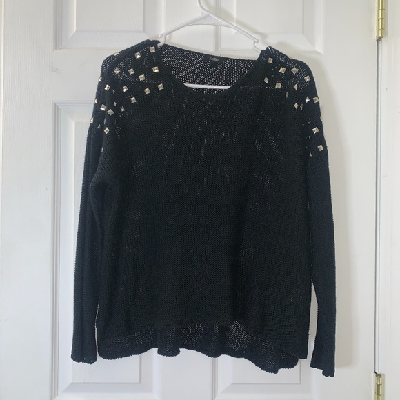 Black studded knitted sweater - Picture 1 of 3